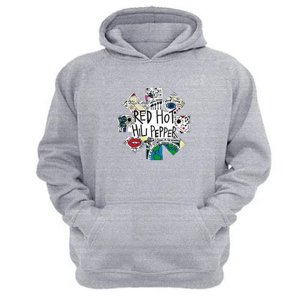 Genérico - Polerón Canguro Red Hot Chili Peppers Gris Claro Talla Xs Unisex