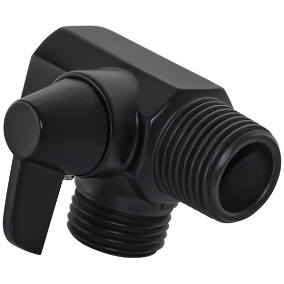 Válvula desviadora para brazo de ducha, 2 vías, color negro mate, color tearel
