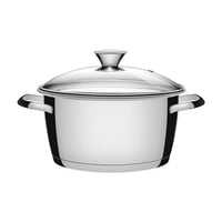 Olla En Acero De 16Cm 3,3L Tapa De Vidrio Tramontina Allegra