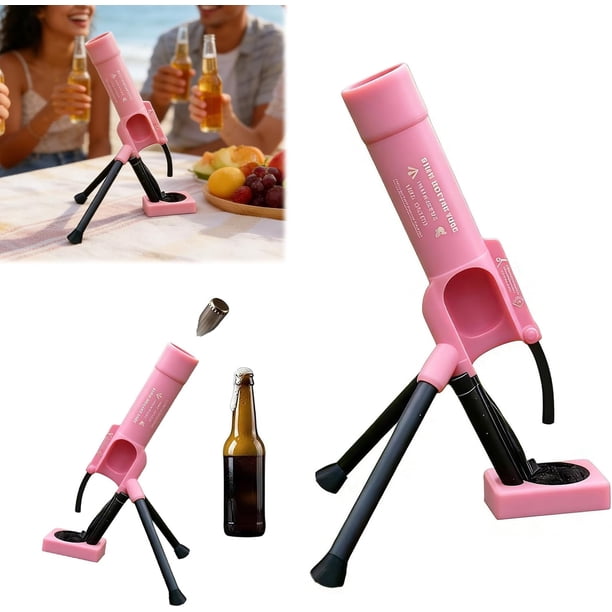 Abridor cerveza botella forma mortero 51mm táctico lanzador chapas base 6.6cm manos libres