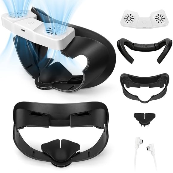 Almohadilla facial Hurra con ventilador de doble enfriamiento para Quest 3