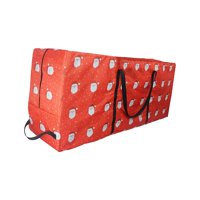 Magideal - Bolsa Organizadora De Almacenamiento Para De Navidad, Cremalleras Dobles Multiusos, Práctico Transporte De Adornos Navideños Para Accesorios De Cabeza De Papá Noel Rojo