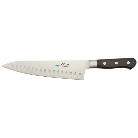 Cuchillo de Chef Mac Knife MTH-80 20 cm con Huecos Mango de Madera Pakka