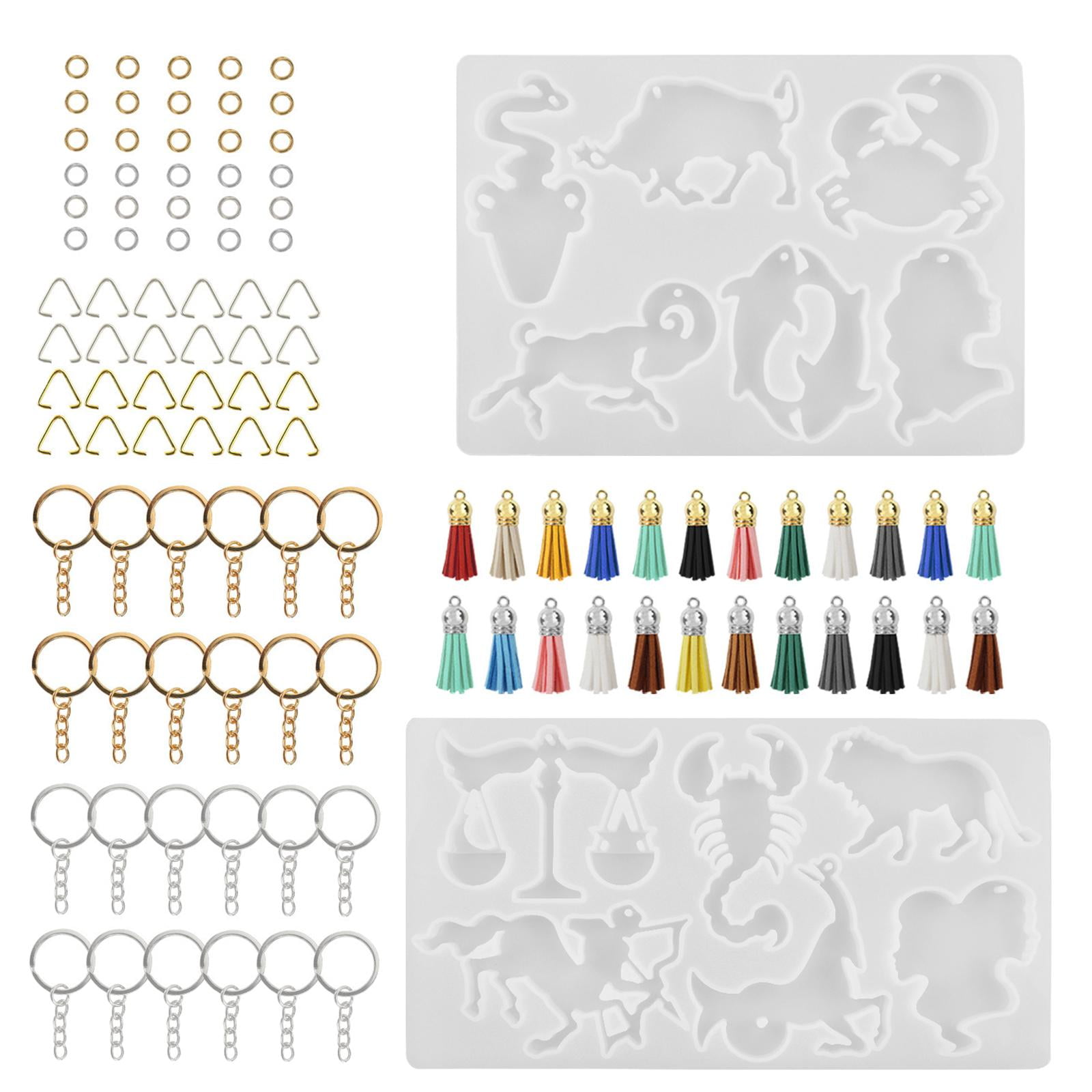 Magideal - Diy 12 S De Resina De Constelaciones, Fácil De Limpiar, Decorativo, Duradero, Reutilizable, Llavero, De Silicona Para Tobillera, Hallazgos