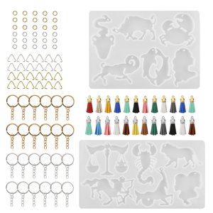 Magideal - Diy 12 S De Resina De Constelaciones, Fácil De Limpiar, Decorativo, Duradero, Reutilizable, Llavero, De Silicona Para Tobillera, Hallazgos