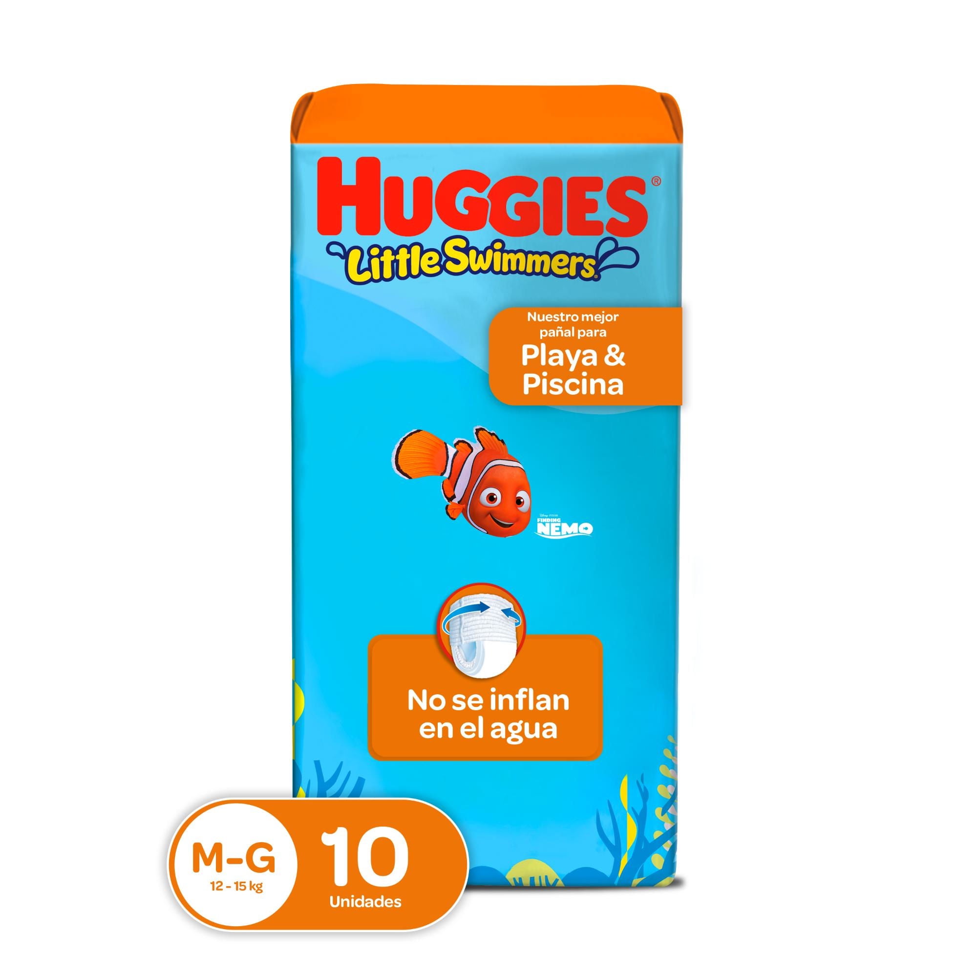 Pañal Little Swimmers M/g 10 Un Huggies