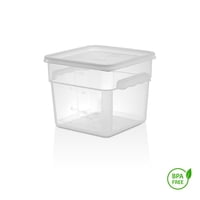 Imahe - Recipiente Cuadrado Polipropileno 7.6 Lts Con Tapa Transparente