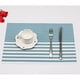 thumbnail image 3 of XmhyTop Juego de 6 Manteletes Individuales para Mesa, Hechos de PVC Resistente, Antideslizantes y Termorresistentes, Ideal para Hogares, Restaurantes y Cocinas, Estilo J, 45*30cm, Gris, 3 of 3
