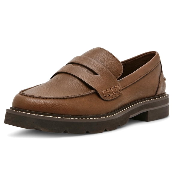 Mocasines planos Anne Klein Emmylou para mujer, talla 7,5 M, color rojizo