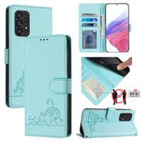 Funda Tipo Cartera Foxdock Para Samsung Galaxy A53 5G Con Soporte, Ranuras, Rfid, Diseño De Gato