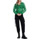 thumbnail image 2 of INSPIRE CHIC Chaqueta con puños acanalados para mujer, sudadera con capucha, chaqueta bomber de malla, talla M, color verde, 2 of 6