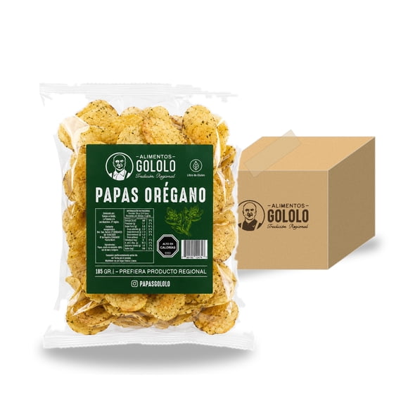 Pack 5 Papas Orégano Gololo 185 g