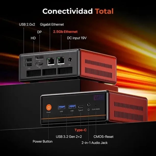 Mini Pc Ryzen 5 5600h 16gb Ram 512gb Ssd Wifi 6 Bluetooth 5.2 Hdmi