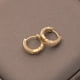 thumbnail image 1 of 14K Gold Plated Zircon Hoop Earrings: A Stylish Accessory for the Elegant Woman, 1 of 5