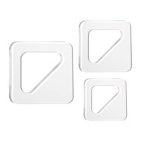 Ioensy - 3 Plantillas De Trazado De Triángulos, Herramientas De Guía Para Plantillas De Acrílico Transparente De Cocina