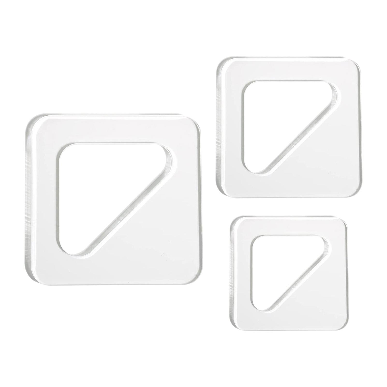 Ioensy - 3 Plantillas De Trazado De Triángulos, Herramientas De Guía Para Plantillas De Acrílico Transparente De Cocina