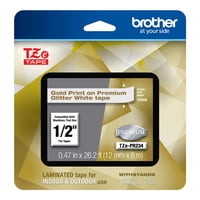 Cinta Adhesiva Brother P-Touch Tze-Pr234, Impresión Dorada, 12 Mm X 8 M