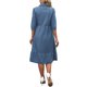 thumbnail image 3 of INSPIRE CHIC Vestido Midi de Mezclilla para Mujer Regreso a Clases Manga Abullonada Abotonado en Capas Vestido Camisero Línea A Azul Claro XL, 3 of 6