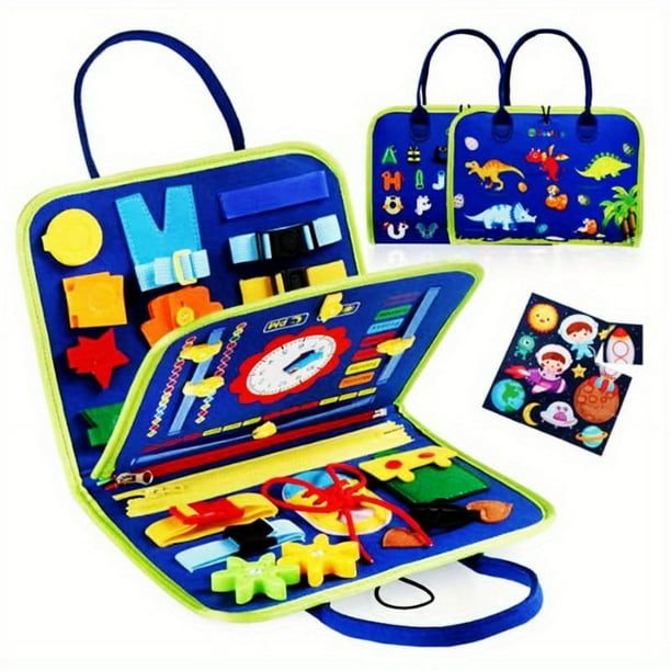 Busy Board Montessori Toys For Toddlers Sensory Toys Preschool Educational Toys Travel Activities For Girl And Boys Fine Motor Skills