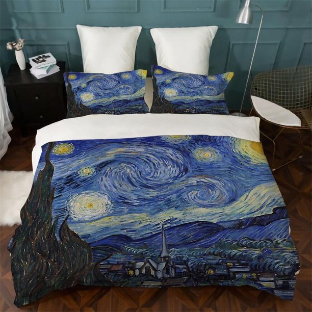 Forest Leaves Tower Flag Train Quilt Duvet Cover Set Super Bed Linen3-Piece Bedding Set