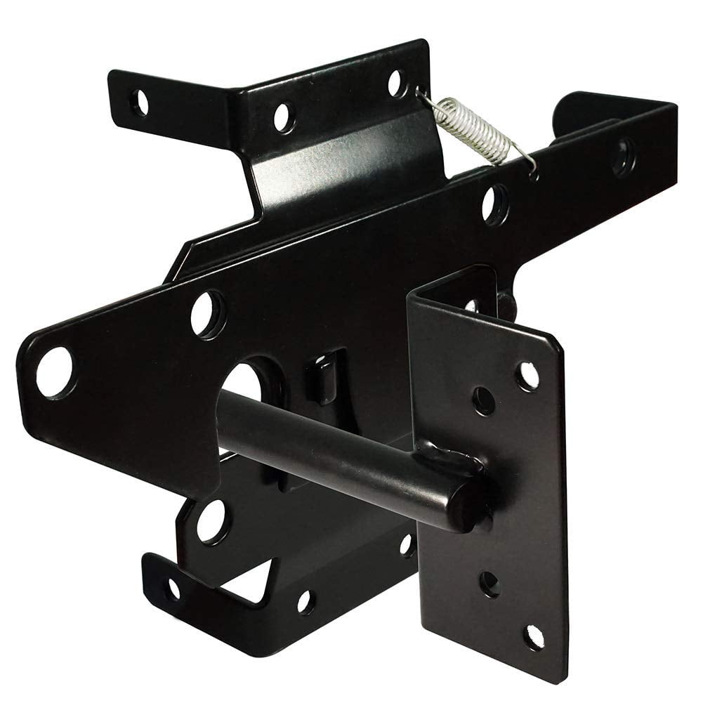 Pestillo De Puerta Sankins Con Cierre Automático, Acero Pesado, Negro