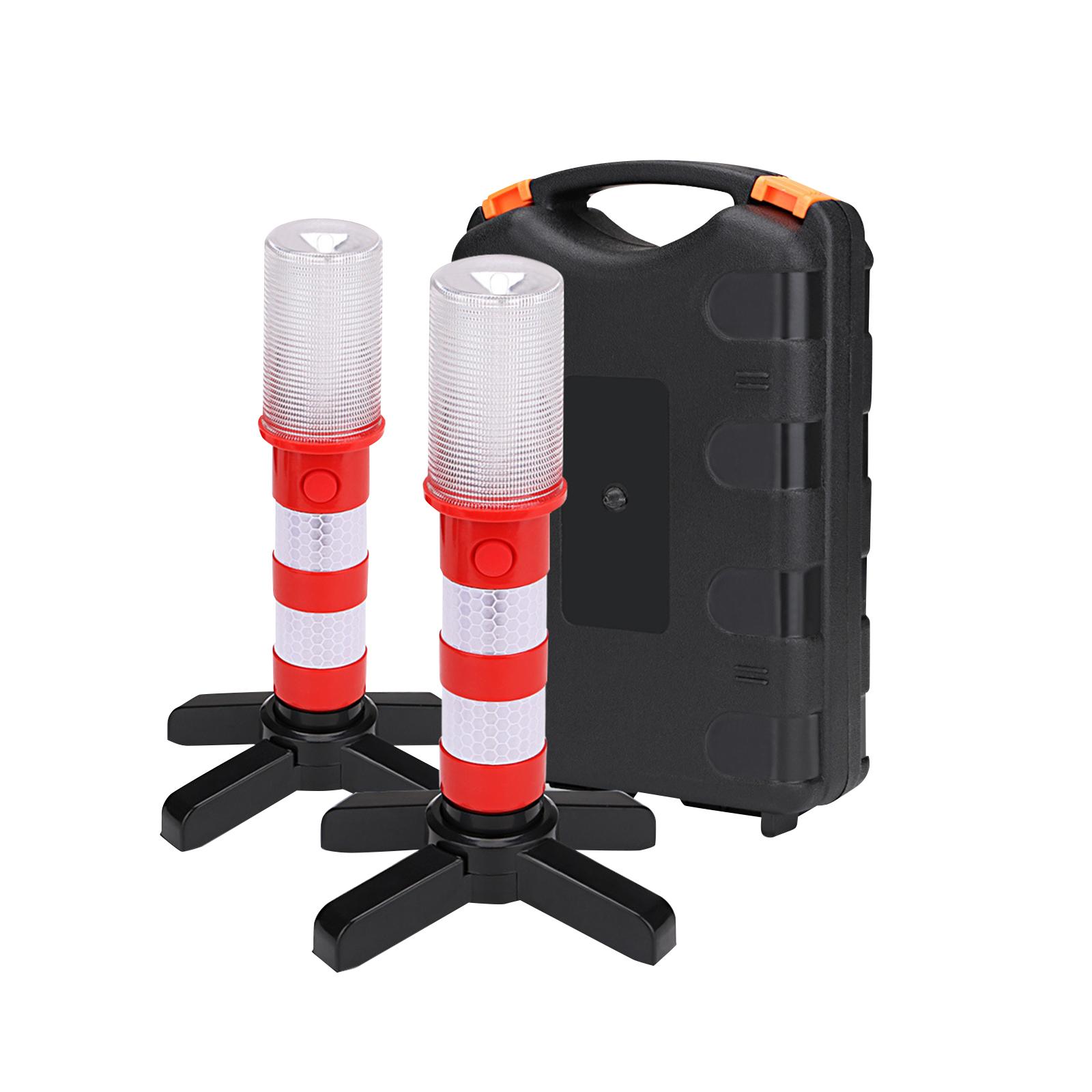 Magideal - Kit Genérico De Iluminación De Emergencia Para Carretera Luces De Emergencia Para Carretera Resistentes Con Base Luces Estroboscópicas De Advertencia Rojo