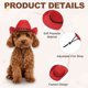 thumbnail image 3 of Sombrero de Vaquero para Perro Uxcell, Mini Sombrero de Vaquero para Mascota con Correa de Barbilla Ajustable, Gorro de Cosplay (Rojo, L), Para Perros y Gatos, 3 of 7