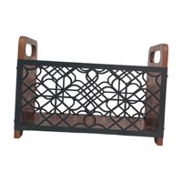 Bothyi - Revistero De Madera Rústico De Estilo Rústico, Organizador De Correo Para Correo, Libros, Sobres, Geometría.