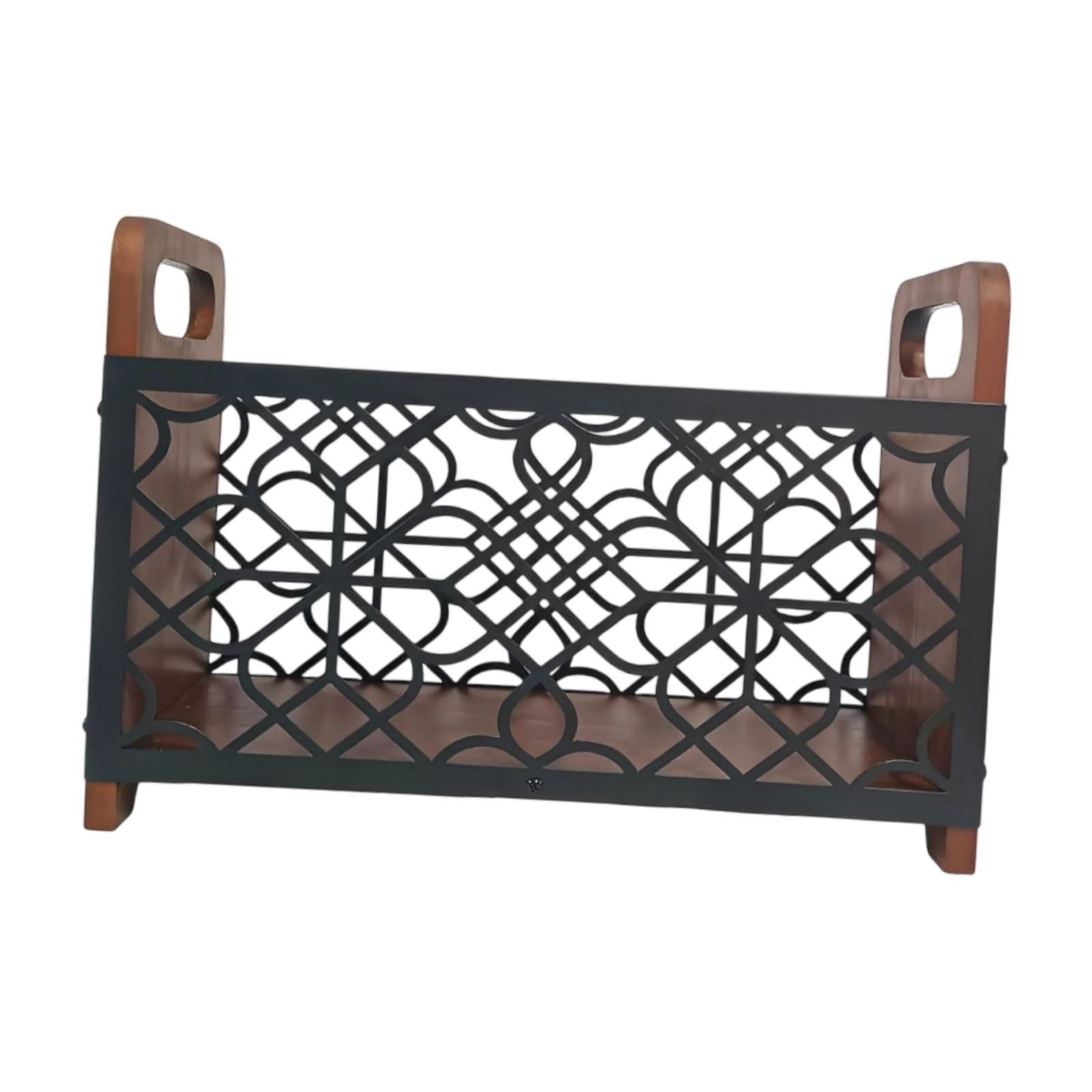 Bothyi - Revistero De Madera Rústico De Estilo Rústico, Organizador De Correo Para Correo, Libros, Sobres, Geometría.