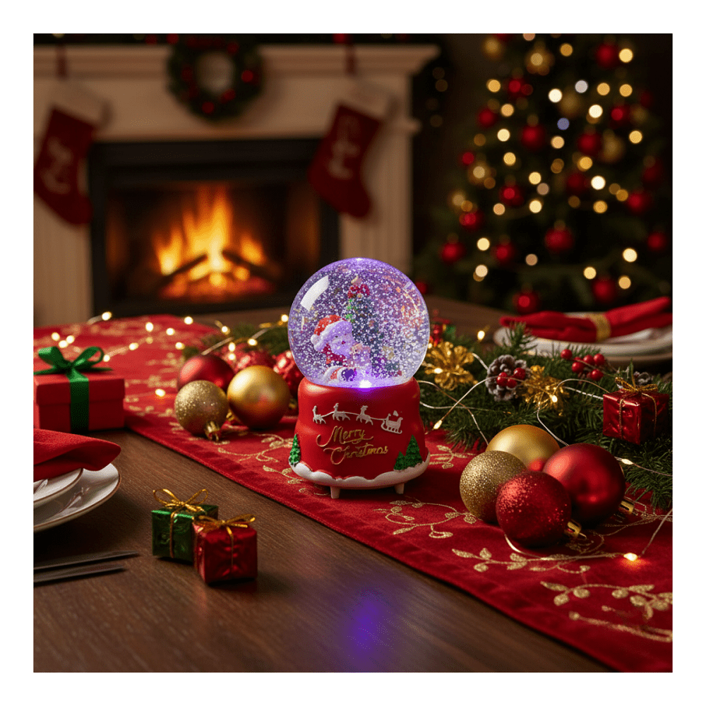 Genérico - Esfera Bola Navidad Y Nevado Papa Noel Regalo Navidad 2025