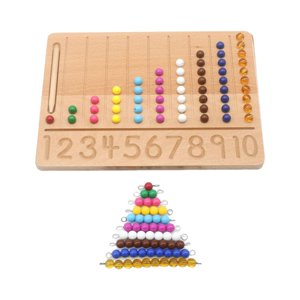 Magideal - Tablero De Rastreo Montessori, Tablero De Práctica De Escritura, Juguete Preescolar Para Niños, Cuentas De Cuerda Cuenta De Hilo