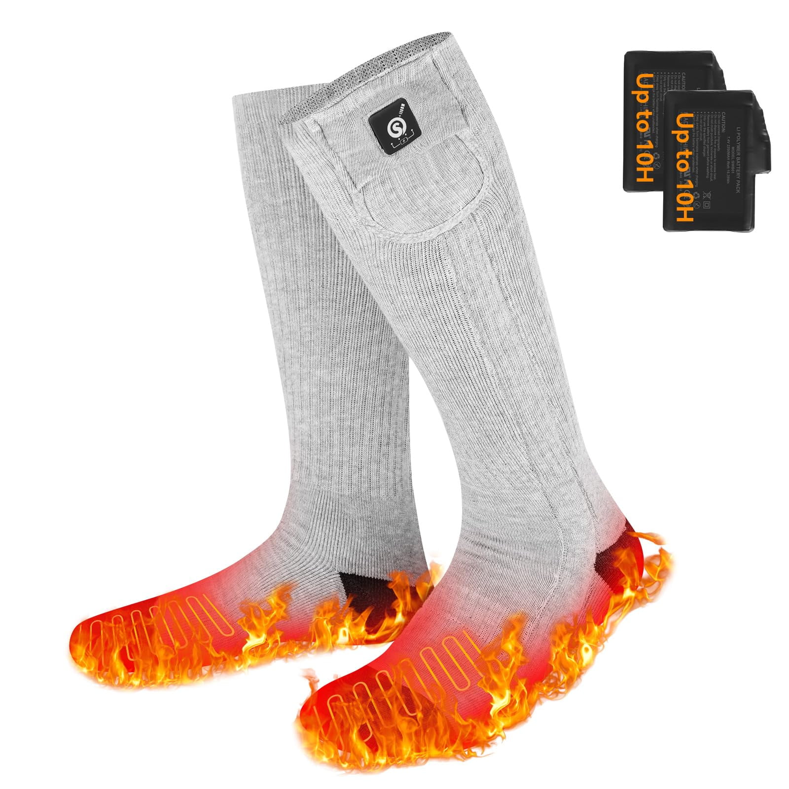 Calcetines Eléctricos Con Calefacción Day Wolf Para Hombre Y Mujer, Batería De 10 H