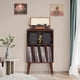 thumbnail image 3 of Soporte para tocadiscos Lerliuo Walnut con almacenamiento para 160 álbumes, 3 of 9