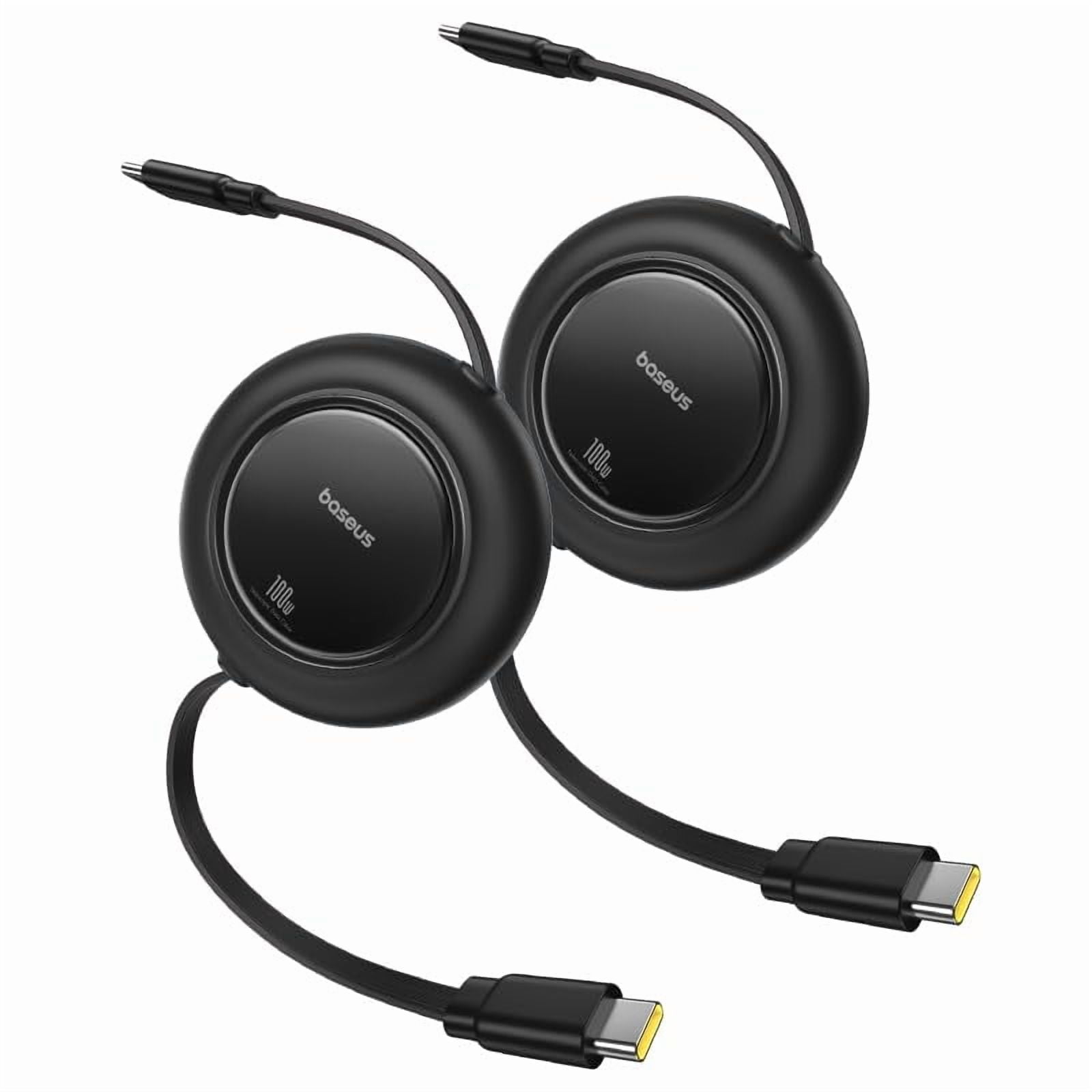 Cable Usb C Baseus De 100 W, 2 Unidades, 2 M, Retráctil Para Iphone