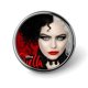 thumbnail image 1 of Cruella-Theme Round Button Badge: Premium Metal Construction, Ideal for High-End Events 2.8 cm, 1 of 6