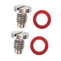 Magideal - 2X Sello De Acero Rojo Tornillo De Drenaje De Aceite De Engranaje Fueraborda Profesional De Acero Inoxidable