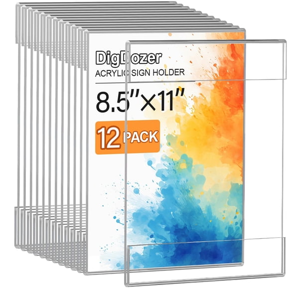 Portapóster DigDozer 22 × 28 cm – Pack de 12 sin taladrar