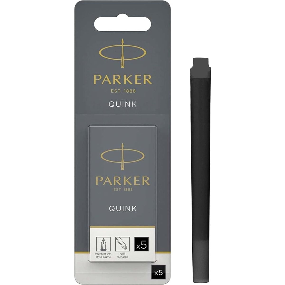 Parker - Cartucho De Tinta Para Pluma Std Caja X5 Negro