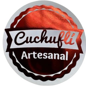 Genérico - Sticker Cuchufli Artesanal Rojo 38Mm 100Un Rojo