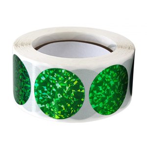 Magideal - 500X/Rollo De Pegatinas De Negocios, Calcomanías Decorativas, Pegatinas De Sello, Etiquetas Redondas Para Boutiques, Tarjetas De Felicitación, Álbumes Verde