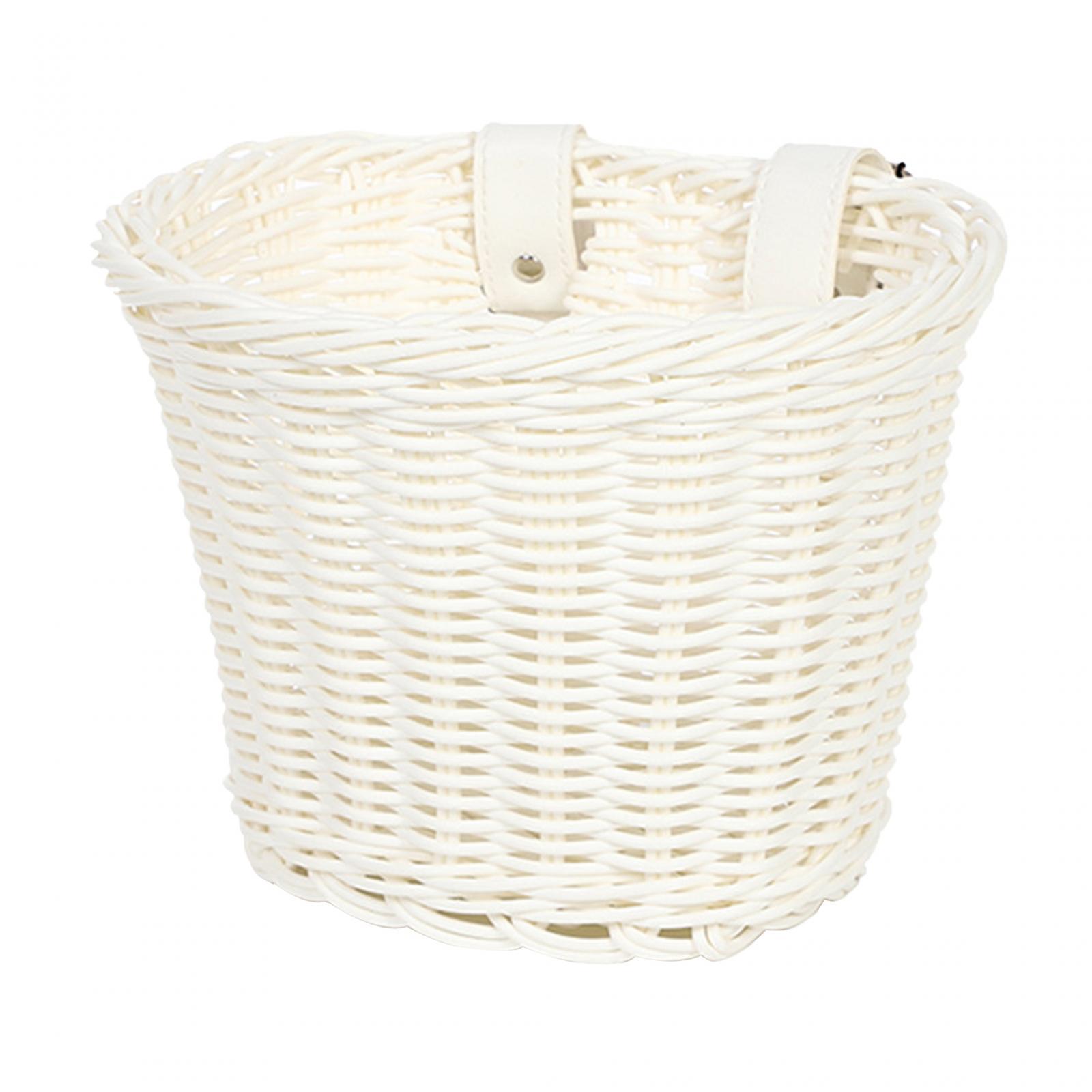 Ioensy - Cesta De Almacenamiento Para Manillar De Bicicleta Para Niños Cesta Para Bicicleta Instalación Fácil De Accesorios Blanco