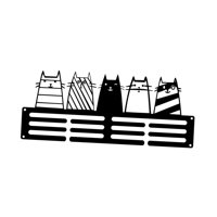 Magideal - Colgador De Medallas Deportivas, Colgador De Medallas Para Correr, Fácil De Instalar, Estante Para Medallas De Montaje En Pared De Fútbol Para Salón, 30Cm X 124Cm