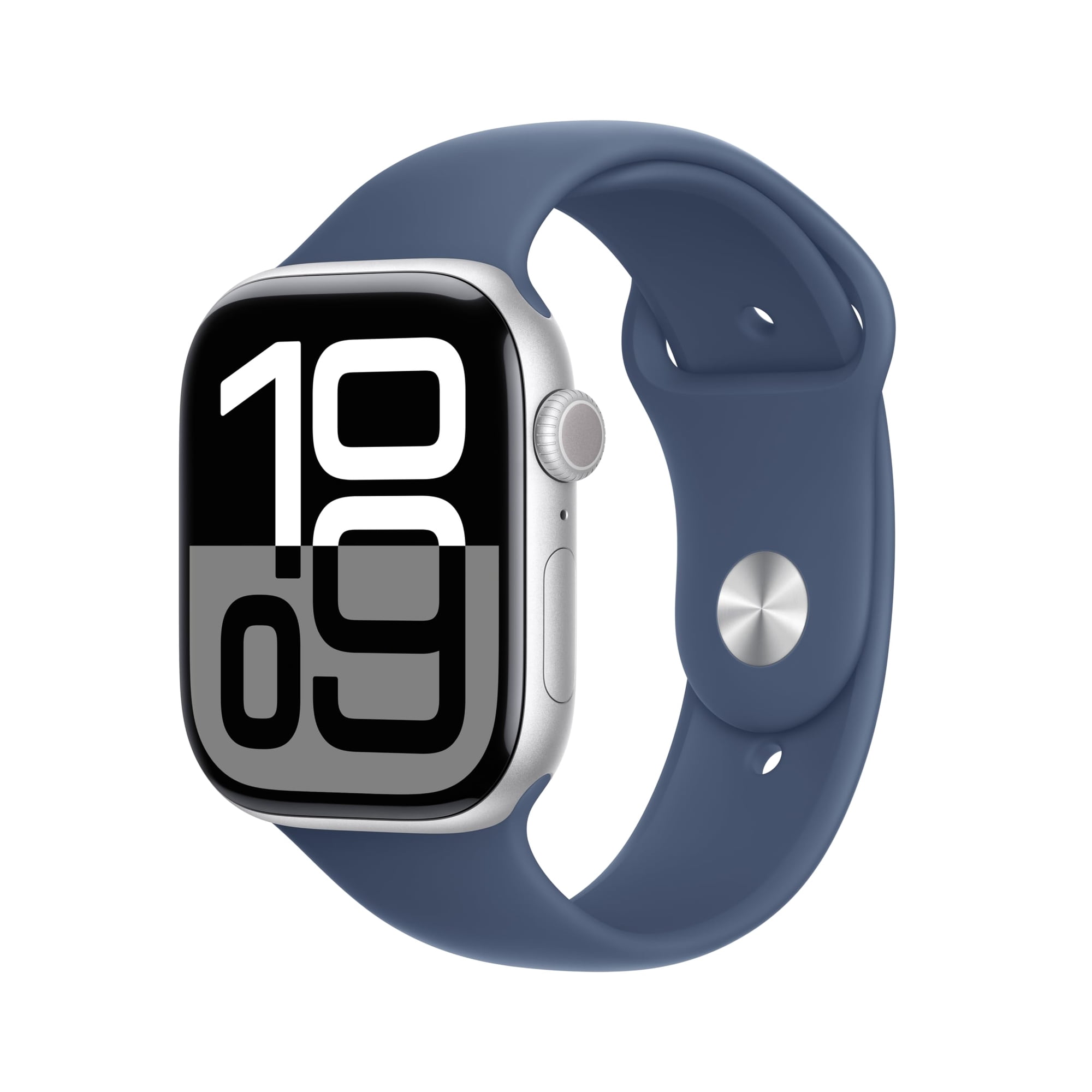 Apple - Reloj Inteligente Watch Series 10 Gps De 46 Mm Plateado Con Correa Vaquera
