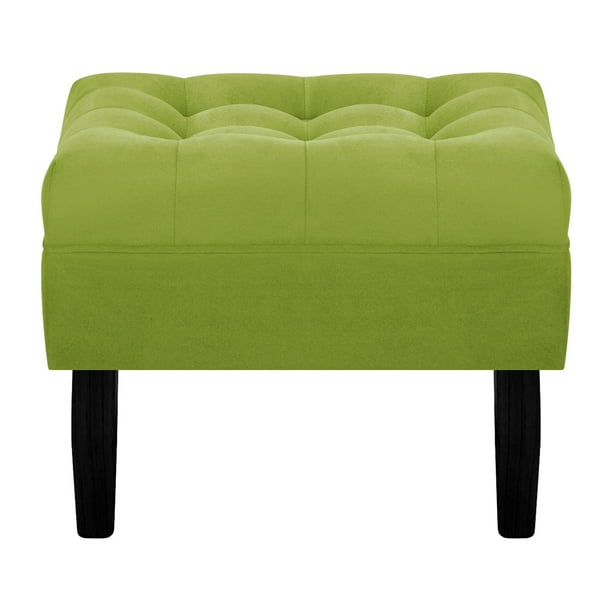 Pouf Wood 1c Felpa 00 Pistacho