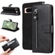 thumbnail image 5 of Funda con Cremallera para Google Pixel 8A, Carcasa Cartera de Cuero PU con Soporte y Tarjetero, 5 of 6