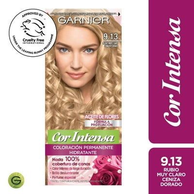 Coloración Cabello 9.13 Rubio Muy Claro Ceniza Dorado  Cor Intensa Garnier