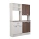 thumbnail image 4 of Mueble Cocina Emma 6 Puertas 1 Cajón Nogal - Blanco, 4 of 8