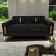 thumbnail image 1 of Sofa Paris Dos Cuerpos Negro Velvet, 1 of 3