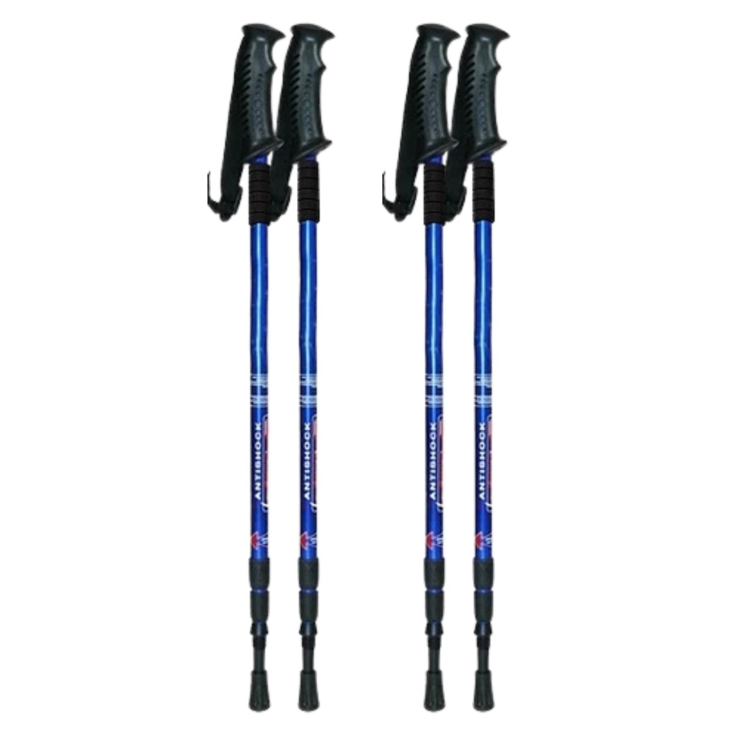 Importclick - Pack 4 Bastones Trekking Antishock Plegable Montaña