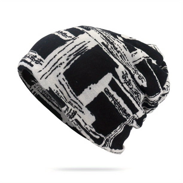 Cozy Unisex Stripe Knit Beanie for Autumn and Winter - Warm and Stylish
